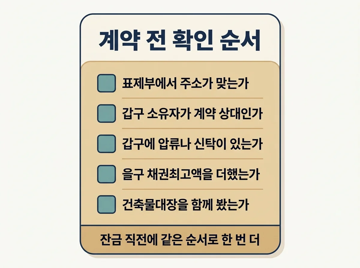 계약 전 등기부등본에서 확인할 순서 5단계 체크리스트 정리