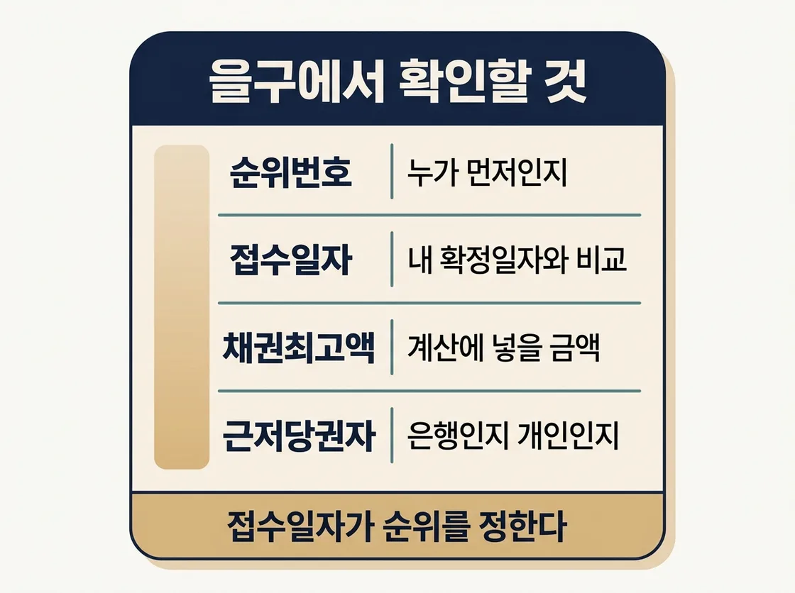 등기부등본 을구에서 확인할 네 가지 항목과 각각의 의미 정리
