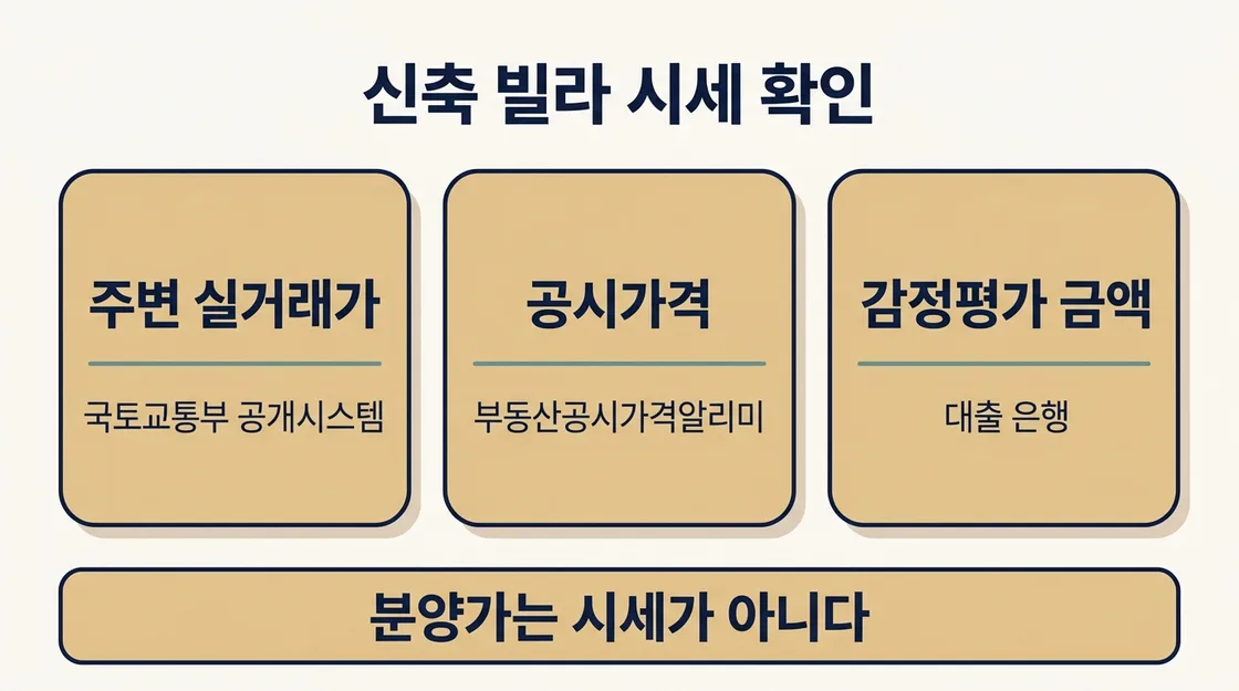 신축 빌라의 시세 확인 방법 세 가지와 공시가격 활용 정리