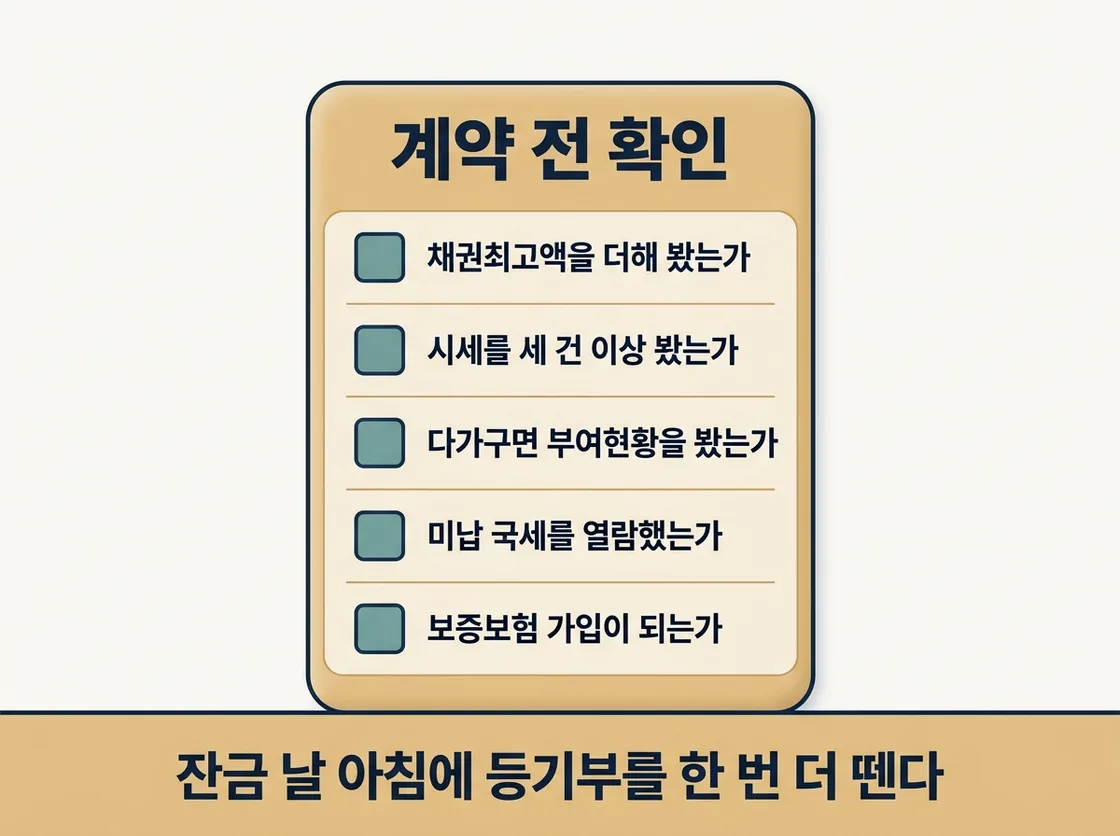 깡통전세 자가진단에서 계약 전 확인할 다섯 가지 체크리스트