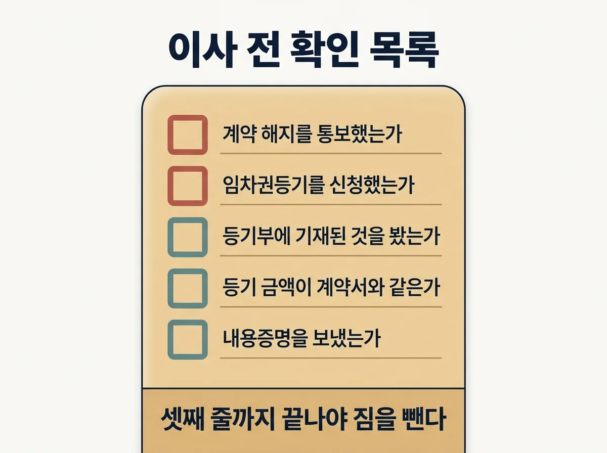 이사 전 확인 목록 5가지와 짐을 빼도 되는 시점 판단 체크리스트