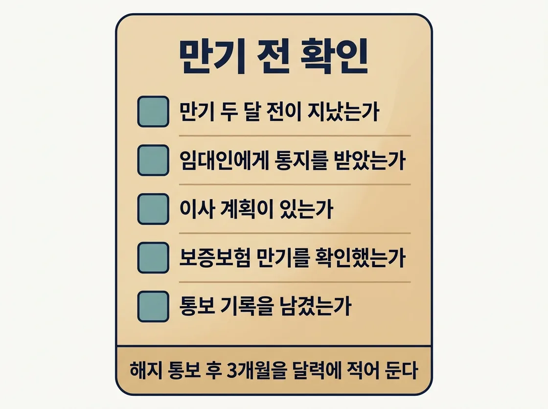 묵시적 갱신 성립과 해지 통보 전 확인할 다섯 가지 체크리스트